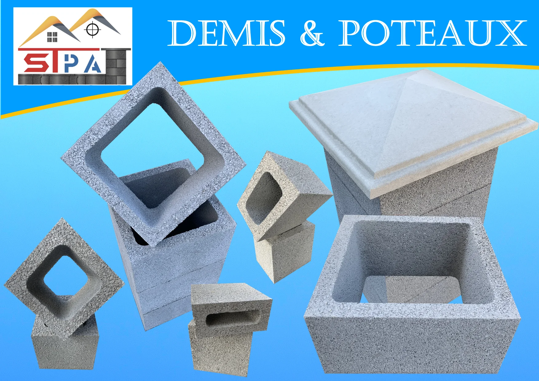 Demis & Poteaux pour construction ou aménagement extérieur à la Réunion 974, livrable sur l'île